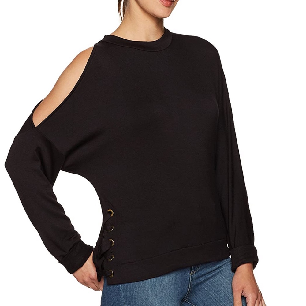 NWT Ella Moss Cold Shoulder Top XS